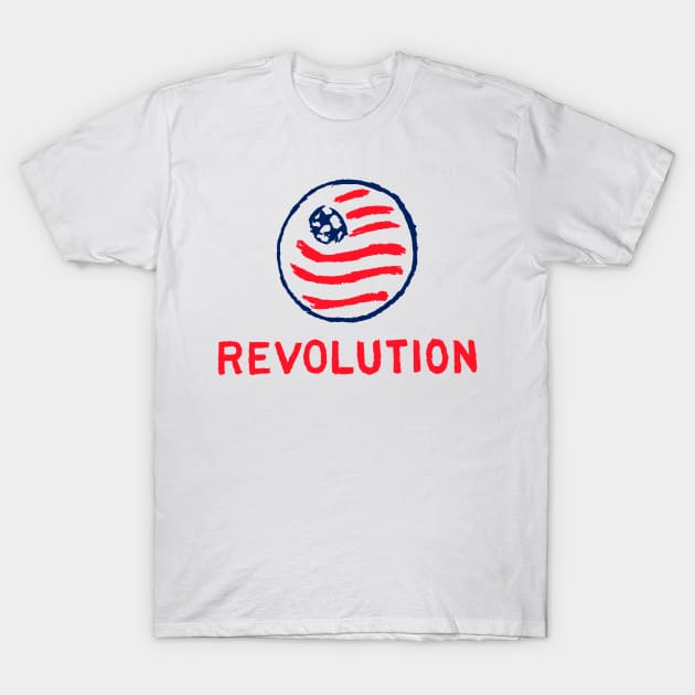 New England Revolutioooon 07 T-Shirt by Very Simple Graph